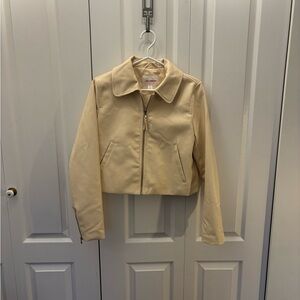 Joe Fresh Cream Leather Jacket